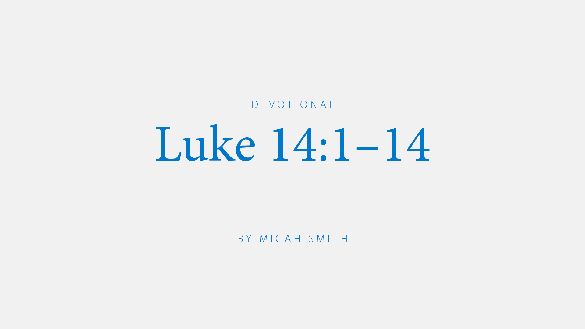 Luke 14:1–14